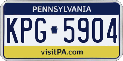 PA license plate KPG5904