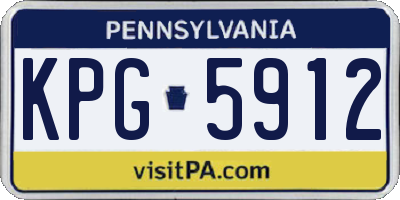 PA license plate KPG5912