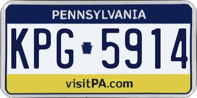PA license plate KPG5914