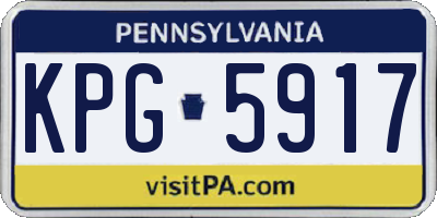 PA license plate KPG5917
