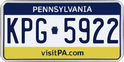 PA license plate KPG5922