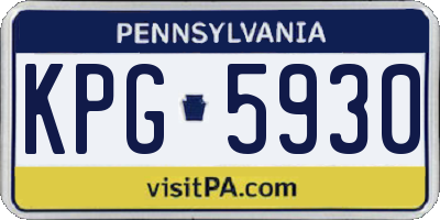 PA license plate KPG5930