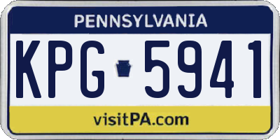 PA license plate KPG5941