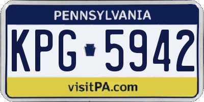 PA license plate KPG5942
