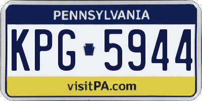 PA license plate KPG5944