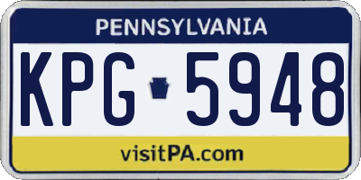 PA license plate KPG5948
