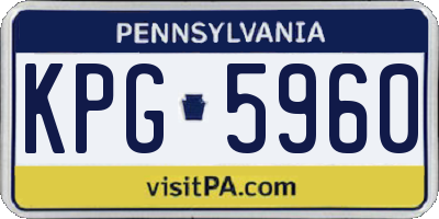 PA license plate KPG5960