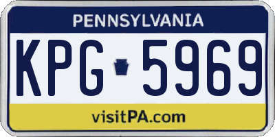 PA license plate KPG5969