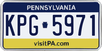 PA license plate KPG5971