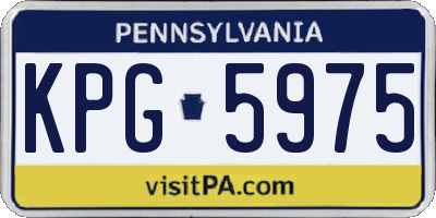 PA license plate KPG5975