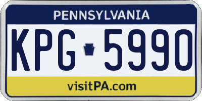 PA license plate KPG5990