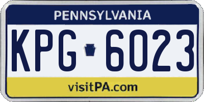 PA license plate KPG6023