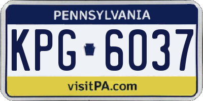 PA license plate KPG6037