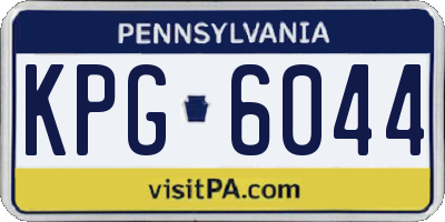 PA license plate KPG6044