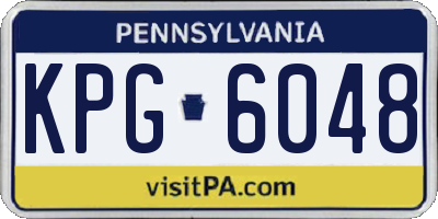 PA license plate KPG6048
