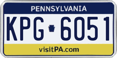 PA license plate KPG6051