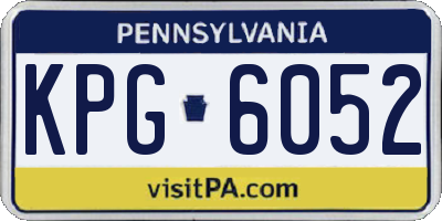 PA license plate KPG6052