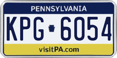 PA license plate KPG6054