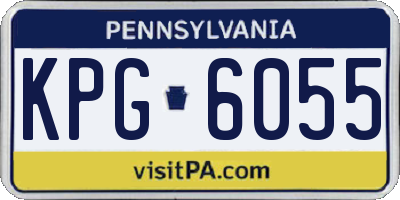 PA license plate KPG6055