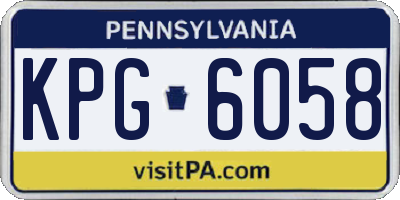 PA license plate KPG6058