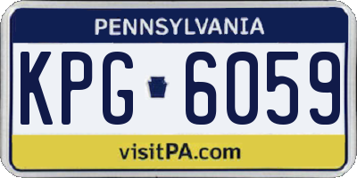 PA license plate KPG6059