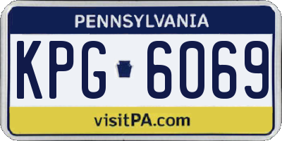 PA license plate KPG6069
