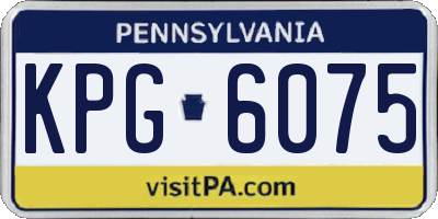 PA license plate KPG6075