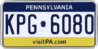 PA license plate KPG6080