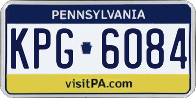 PA license plate KPG6084