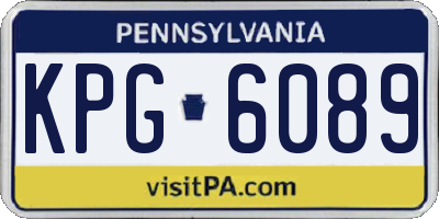 PA license plate KPG6089