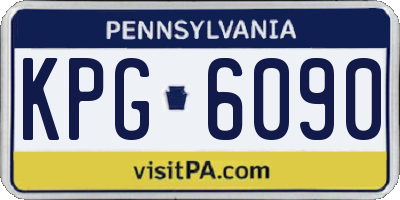 PA license plate KPG6090