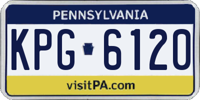 PA license plate KPG6120