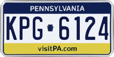 PA license plate KPG6124