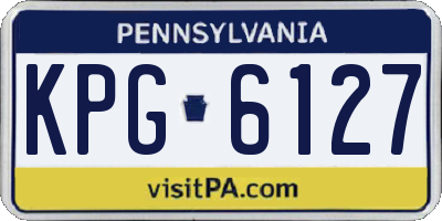 PA license plate KPG6127