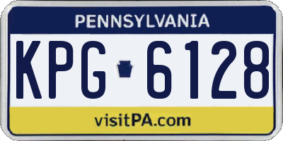 PA license plate KPG6128