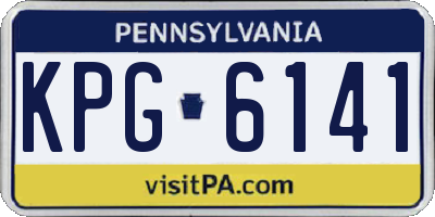 PA license plate KPG6141