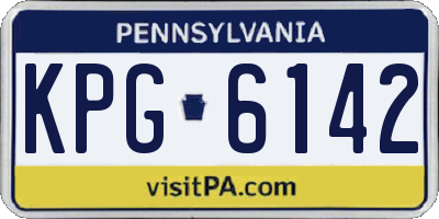PA license plate KPG6142