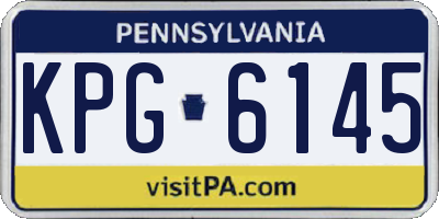 PA license plate KPG6145