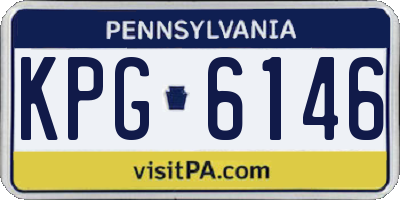 PA license plate KPG6146