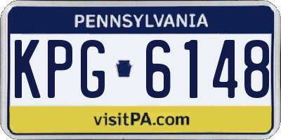 PA license plate KPG6148