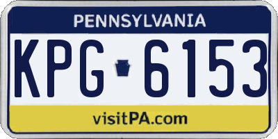 PA license plate KPG6153