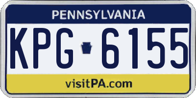 PA license plate KPG6155
