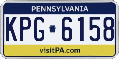 PA license plate KPG6158