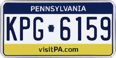 PA license plate KPG6159