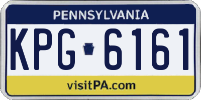 PA license plate KPG6161