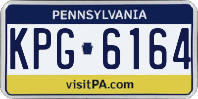 PA license plate KPG6164