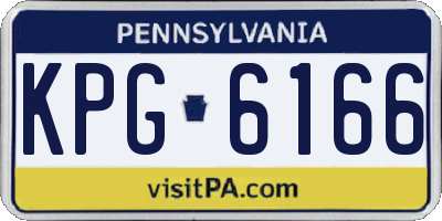 PA license plate KPG6166