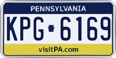 PA license plate KPG6169