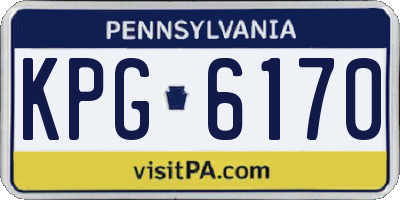 PA license plate KPG6170