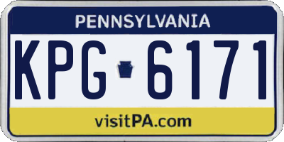 PA license plate KPG6171